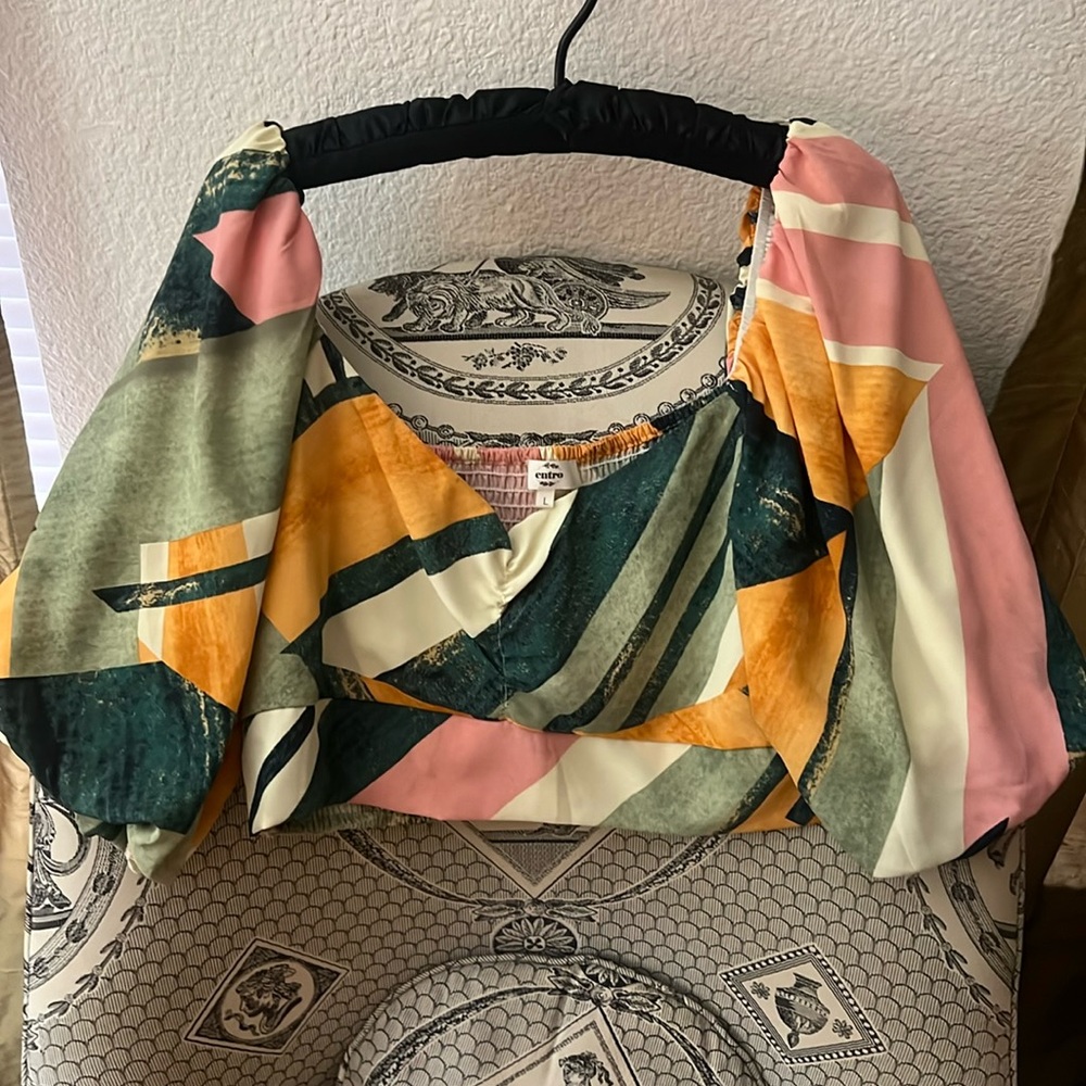 ENTRO Multi Colored Crop Top